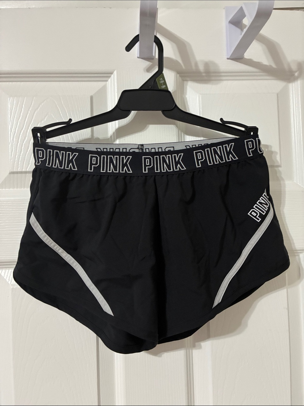 PINK Victoria's Secret Black Athletic Shorts Size: XS  -PINK Logo Waistband-